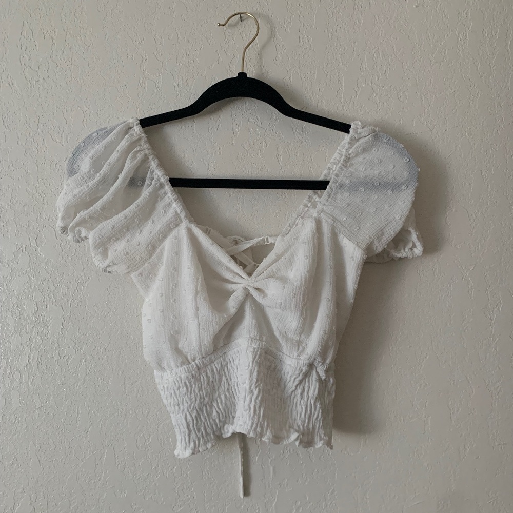 Sim & Sam White Crop Top
